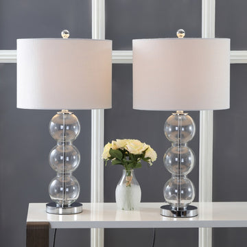 Bella 27" Glass Triple Sphere LED Table Lamp - JONATHAN Y